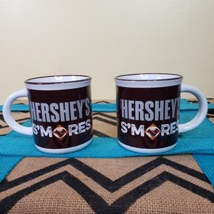 HERSHEY'S S'MORES CUPS MUGS Cups SET OF 2 Pair Collectible Kitchen Decor